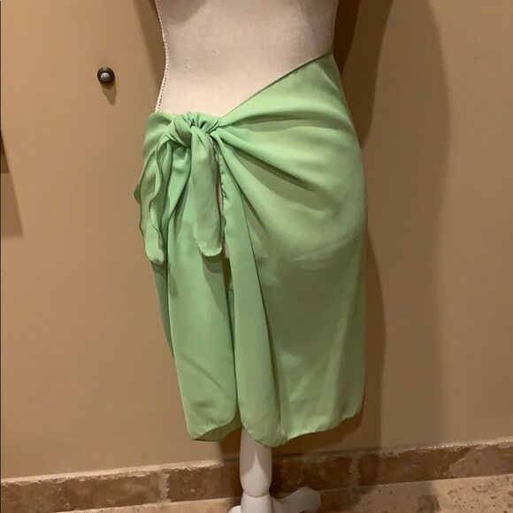 Lime Green Long Sarong - Picture 1 of 4